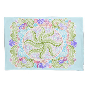 Pastel Nature Mandala Art Pillowcase