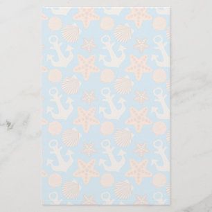 Pastel Nautical Pattern Stationery