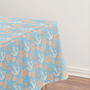 Pastel Nautical Pattern Tablecloth