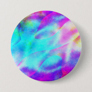 Pastel Neon Rainbow Gradient Art 7.5 Cm Round Badge