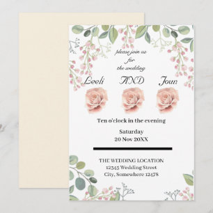 pastel neutral colours invitation