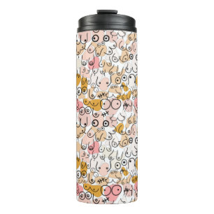 pastel neutral pattern thermal tumbler