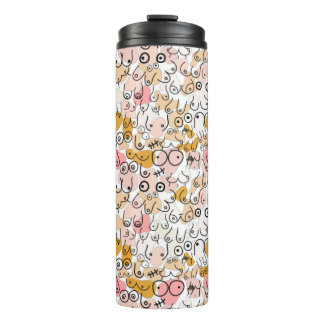 pastel neutral pattern thermal tumbler