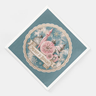 Pastel Nostalgia: Mid-Century Glass Ornaments Napkin