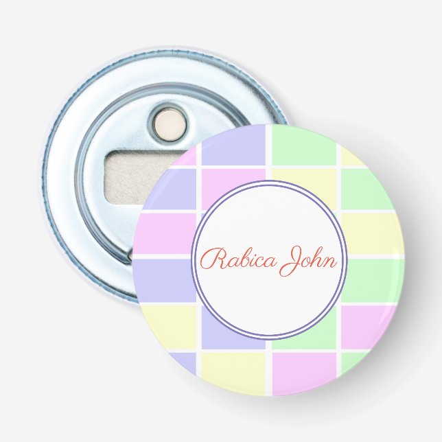 pastel nursery colours bottle opener (Front)