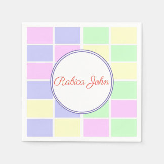 pastel nursery colours napkin