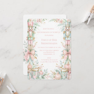 Pastel Nutcracker Christmas Bridesmaids Luncheon Invitation