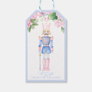 Pastel Nutcracker Christmas Personalised Gift Tag