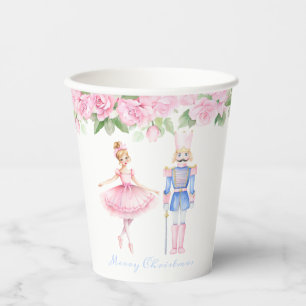 Pastel Nutcracker Christmas Personalised Paper Cups