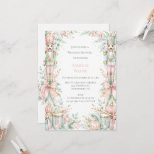 Pastel Nutcracker Christmas Wedding Shower Invitation