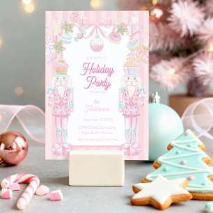 Pastel Nutcracker Sweet Holiday Treats Party Invitation