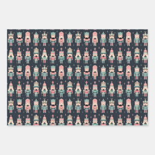 Pastel Nutcracker Wrapping Paper Sheet