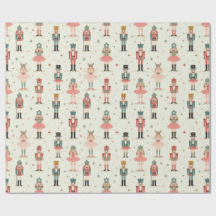 Pastel Nutcrackers and Ballerinas Wrapping Paper