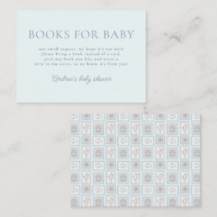 Pastel Ocean Stamps Baby Shower Books For Baby Enclosure Card