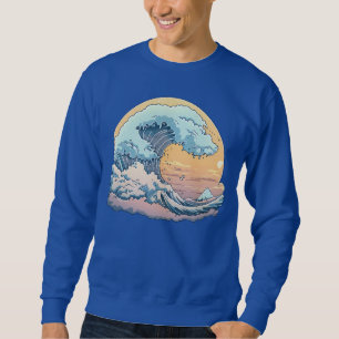 Pastel Ocean Wave Graphic T-Shirt Sweatshirt