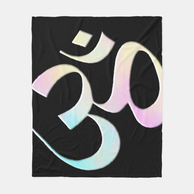 Pastel Om  Fleece Blanket (Front)