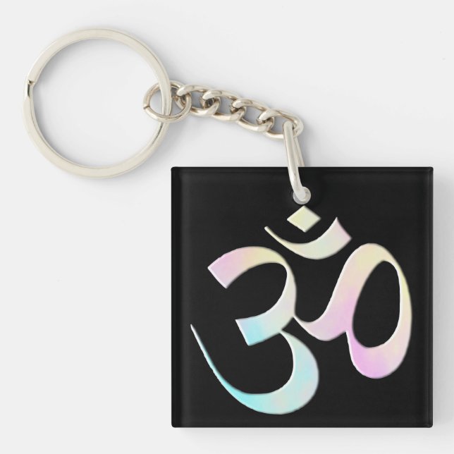 Pastel Om  Key Ring (Front)