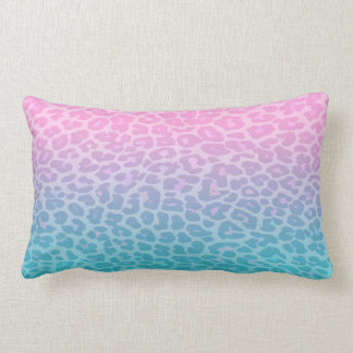 Pastel Ombre Leopard Lumbar Cushion