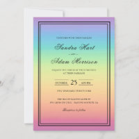 Pastel Ombre Rainbow Colours Wedding 