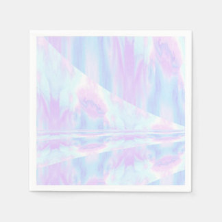Pastel Ombre Tie Dye Ripples Girly Napkin