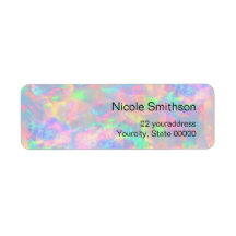 pastel opal background  labels