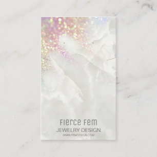 Pastel Opal Glitter Jewellery Display Card