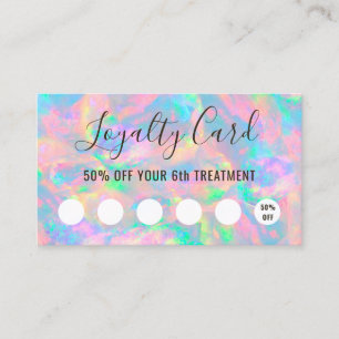 pastel opal texture loyalty card