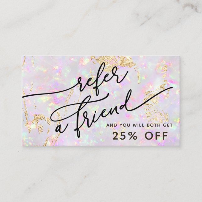 pastel opal texture referral card (Front)