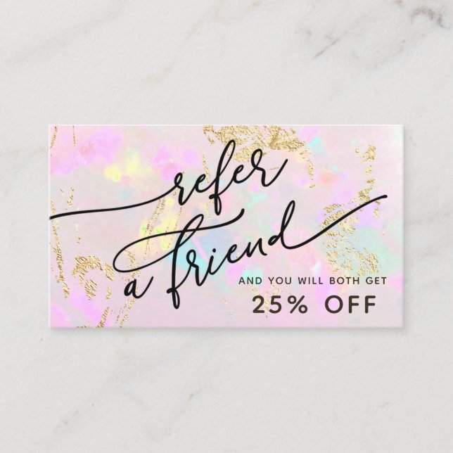 pastel opal texture referral card (Front)