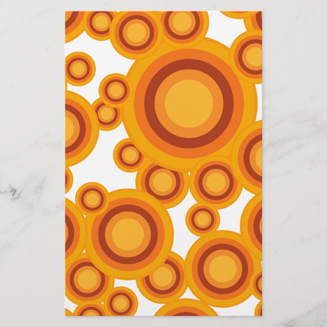 pastel orange circle stationery (Front)