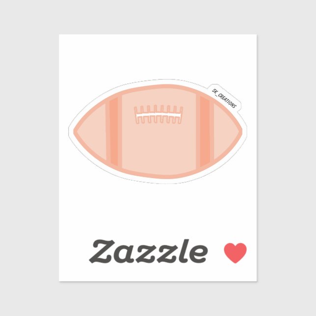 Pastel Orange Football (Sheet)