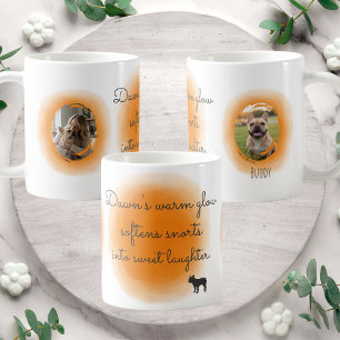 Pastel Orange French Bulldog Custom Photo mug