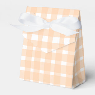 Pastel Orange Gingham Favour Box