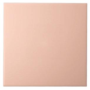Pastel Orange Peach Solid Colour Minimalist  Ceramic Tile