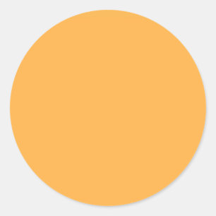 Pastel Orange Solid Colour Classic Round Sticker
