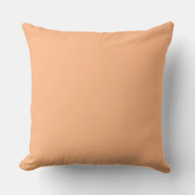 Pastel Orange Square Throw Pillow