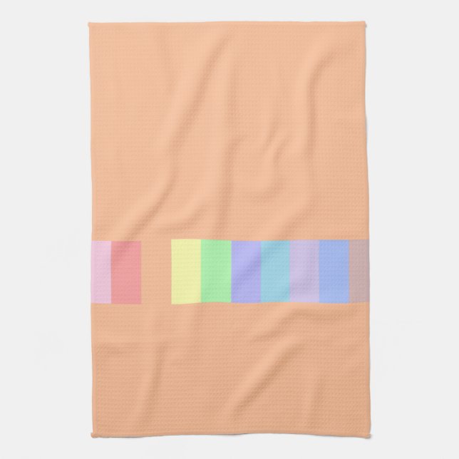 Pastel Orange Tea Towel (Vertical)