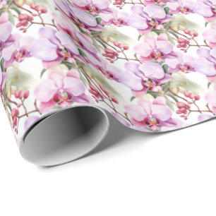 Pastel Orchids Wrapping Paper