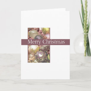 Pastel ornaments holiday card