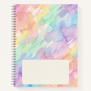 Pastel Paint Name Notebook
