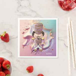 Pastel Paint Splash Nutcracker   Napkin
