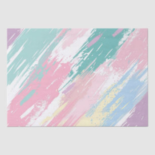 Pastel Paint Strokes Pattern Tissue Paper