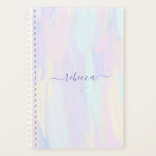 Pastel Paint Strokes Planner (Front)