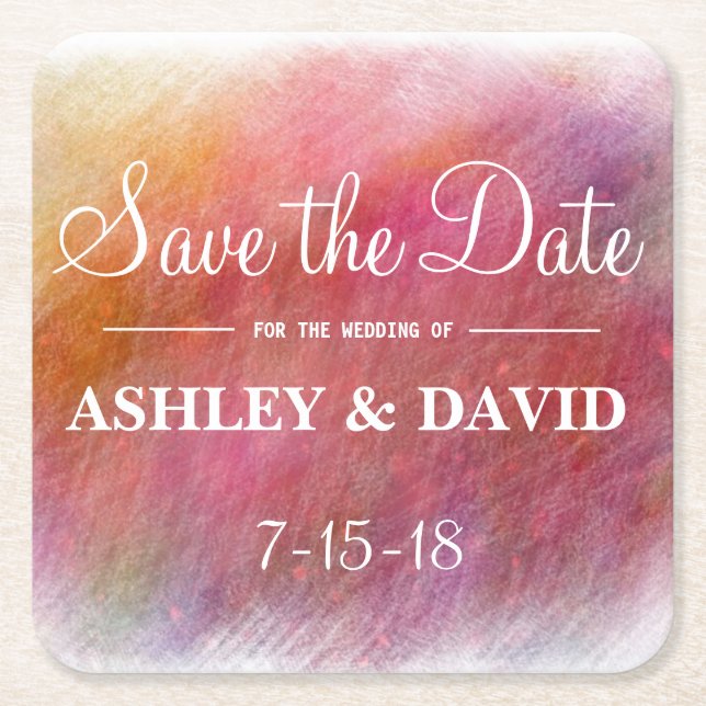 Pastel Paint White Background Coaster (Front)