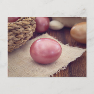 Pastel Painted Easter Eggs Holiday Postcard