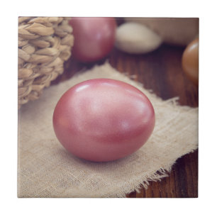 Pastel Painted Easter Eggs Tile