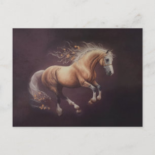 Pastel Painting Of A Running Horse                 Postcard