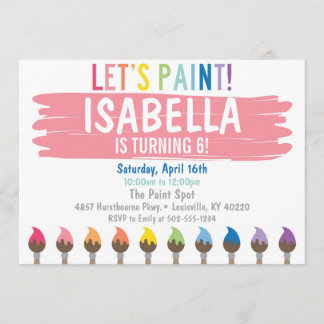Pastel Painting Party Invitation