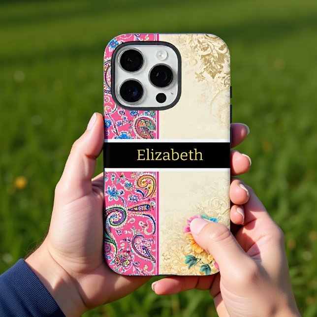 Pastel Paisley Blooms and  Whimsical Blush  Case-Mate iPhone Case (Creator Uploaded)