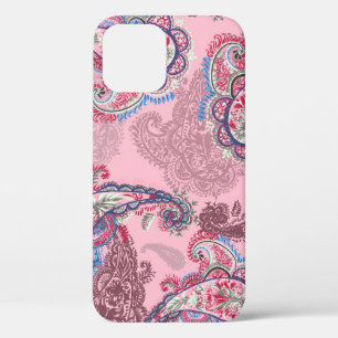 Pastel paisley, traditional ethnic seamless patter iPhone 12 case